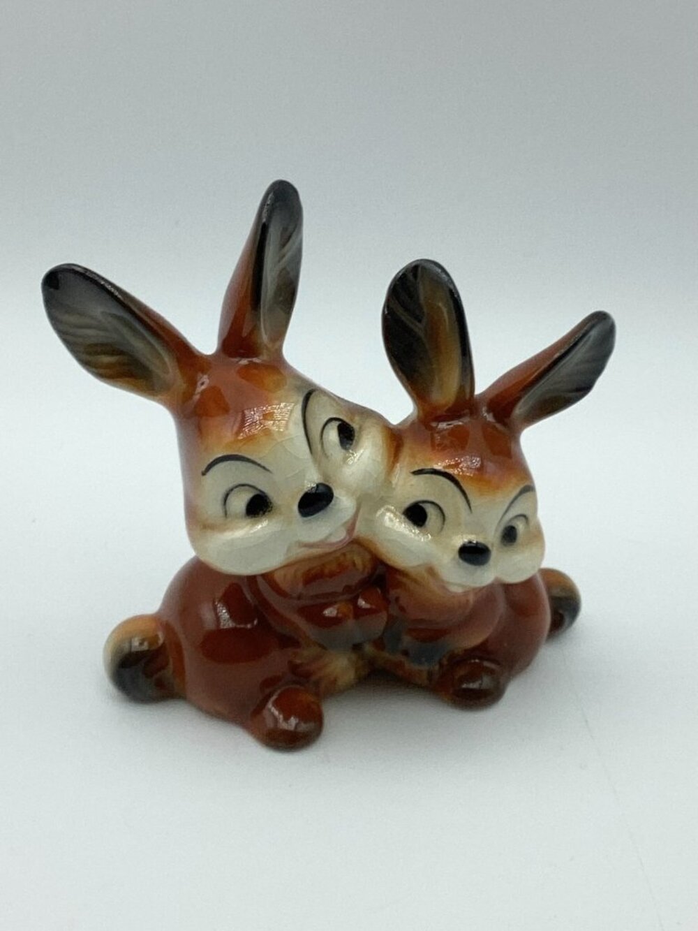 1980s Goebel Porcelain Bunnies Figurine-West Germany-Signed